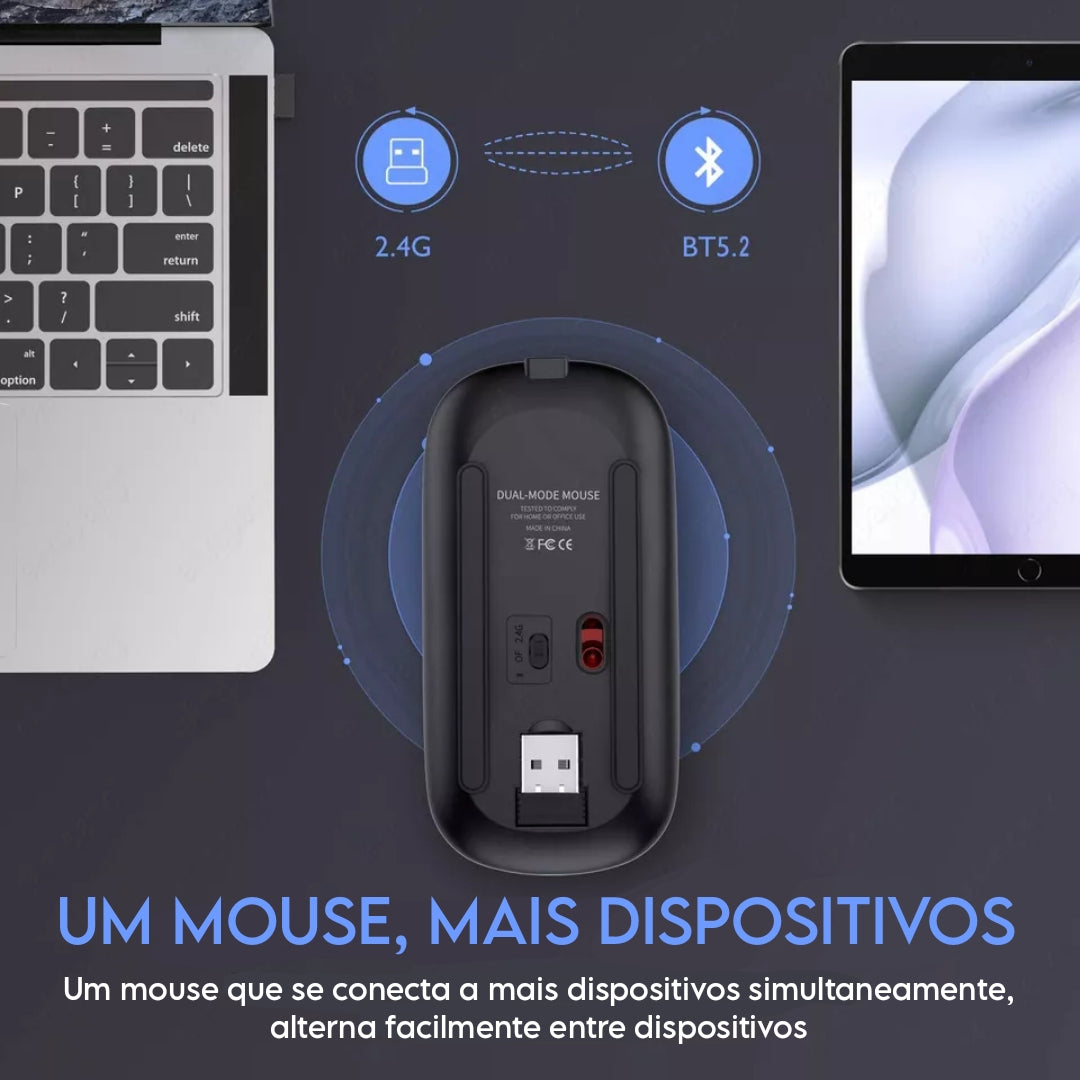 Mouse Tech Sem Fio Recarregável